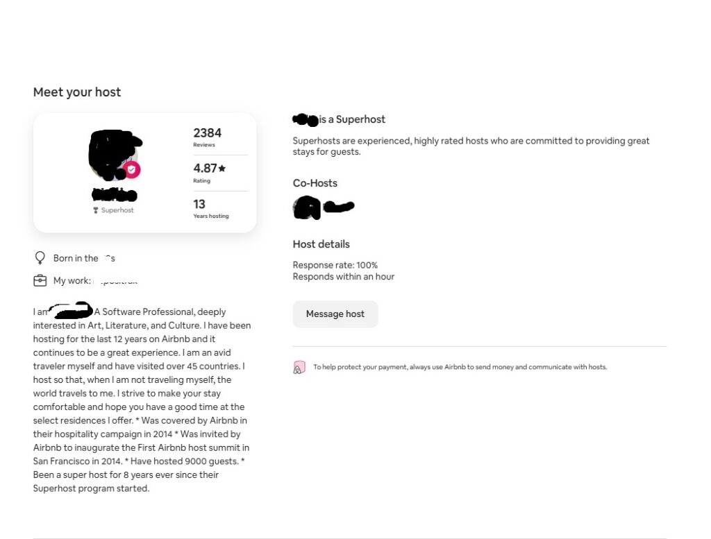 airbnb super host